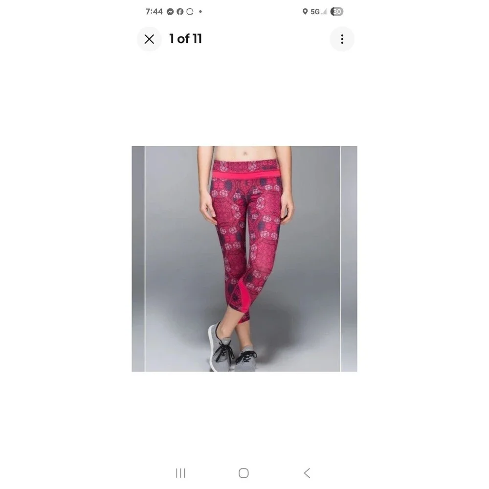 Lululemon Run: Inspire Crop II *All Full-On Luxtreme Sz 10